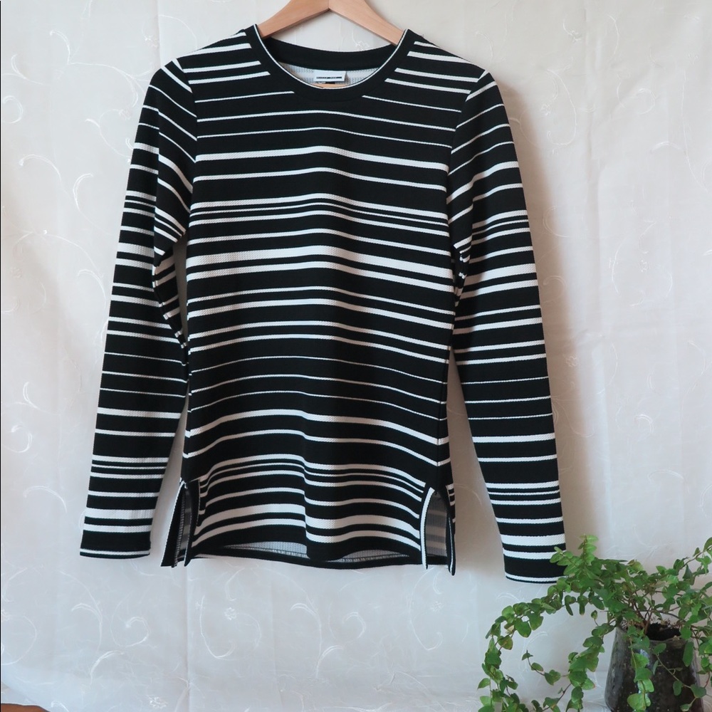 Striped long sleeve top